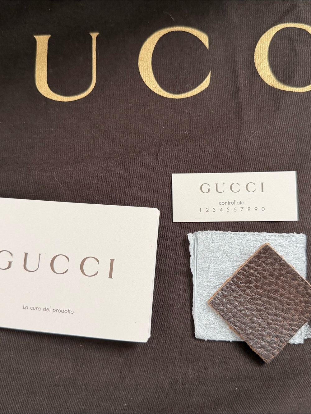 $1600 Gucci Bamboo Laidback Crafty Medium Bag in brown grained leather Authentic - Picture 10 of 10